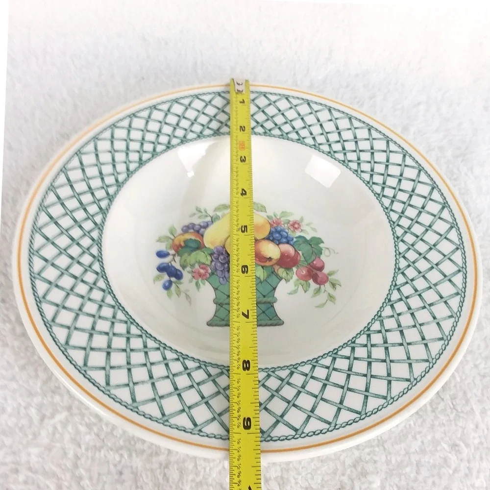2 Villeroy & Boch Basket Large Rim Soup Bowl 9 3/8
